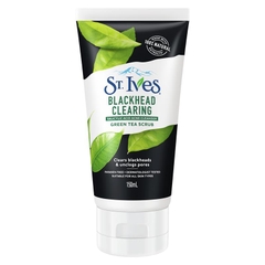 Sữa rửa mặt tẩy tế bào chết giảm mụn đầu đen St Ives Blackhead Clearing Green Tea Scrub