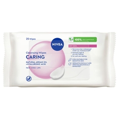 Khăn giấy tẩy trang dịu nhẹ cho da khô và nhạy cảm Nivea 3in1 Gentle Cleansing Dry & Sensitive Skin Wipes