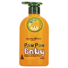 Sữa tắm gội cho bé Healthy Care All Natural Paw Paw Baby Shampoo and Body Wash