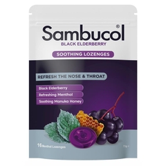 Viên ngậm làm dịu mũi và họng Sambucol Soothing Nose & Throat Menthol & Honey