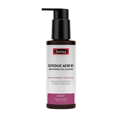 Gel rửa mặt làm sáng da Swisse Skincare Glycolic Acid 8% Brightening Gel Cleanser