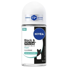 Lăn khử mùi Nivea Black & White Fresh Roll On Deodorant 72H Protection