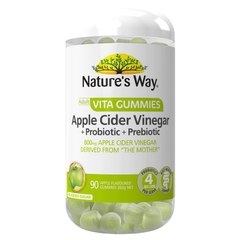 Kẹo dẻo hỗ trợ tiêu hóa Nature's Way Adult Vita Gummies Apple Cider Vinegar + Probiotic + Prebiotic