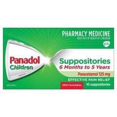 Viên đặt hậu môn hạ sốt giảm đau Panadol Suppositories Paracetamol 25mg 6 Months - 5 Years