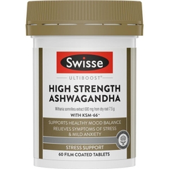 Viên uống hỗ trợ giảm căng thẳng Swisse Ultiboost High Strength Ashwagandha