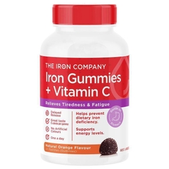 Kẹo dẻo bổ sung sắt và Vitamin C The Iron Company Iron + Vitamin C Gummies Orange