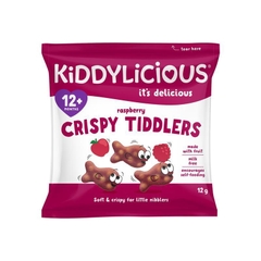 Bánh ăn dặm trái cây sấy giòn vị mâm xôi Kiddylicious Crispy Tiddlers Raspberry