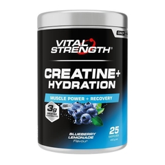 Bột hòa tan bổ sung Creatine và bù nước VitalStrength Creatine + Hydration Blueberry Lemonade