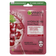 Mặt nạ giấy cấp ẩm Garnier Hydra Bomb Hyaluronic Acid + Sheet Mask