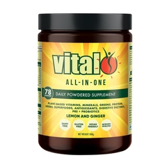 Bột pha uống bổ sung dưỡng chất toàn diện Vital All In One Lemon & Ginger Powder