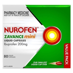 Viên uống giảm đau Nurofen Zavance Mini Liquid Capsules Ibuprofen 200mg