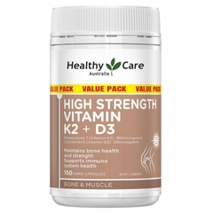Viên uống bổ sung Vitamin K2 + D3 Healthy Care High Strength Vitamin K2 + D3