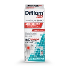 Xịt họng gây tê giảm đau Difflam Plus Sore Throat Anaesthetic Spray Watermelon
