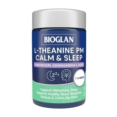 Viên uống hỗ trợ thư giãn và ngủ ngon Bioglan L Theanine PM Calm & Sleep