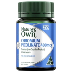 Viên uống hỗ trợ chuyển hóa đường Nature's Own Chromium Picolinate 400mcg