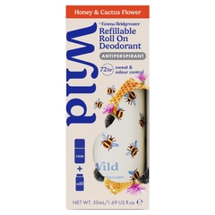 Lăn khử mùi và ngăn mồ hôi Wild Deodorant Antiperspirant Roll On Emma Bridgewater Bee Case Honey & Cactus Flower