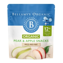 Snack trái cây Bellamy's Organic Apple and Pear Fruit Snacks
