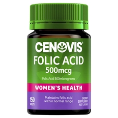 Viên uống bổ sung Acid Folic Cenovis Folic Acid 500mcg