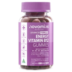 Kẹo dẻo bổ sung năng lượng Novomins Energy Vitamin B12 Gummies