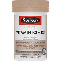 Viên uống bổ sung Vitamin D3 và K2 Swisse Ultiboost D3 + K2