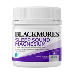 Bột uống hỗ trợ giấc ngủ Magie Blackmores Sleep Sound Magnesium 187.5g