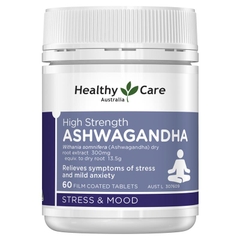 Viên uống hỗ trợ giảm stress Healthy Care High Strength Ashwagandha