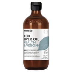 Dầu gan cá tuyết hỗ trợ sức khỏe và thị lực Melrose Omega Cod Liver Oil Health & Vision