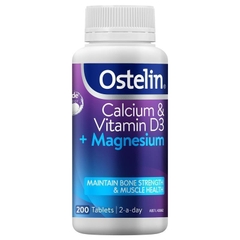 Viên uống bổ sung canxi Ostelin Calcium & Vitamin D3 + Magnesium