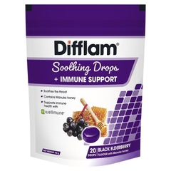 Viên ngậm dịu họng hỗ trợ miễn dịch Difflam Soothing Drops + Immune Support