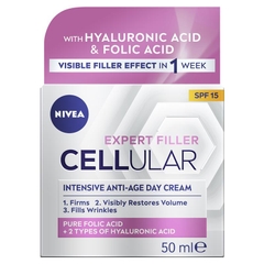 Kem dưỡng ban ngày chống lão hóa Nivea Cellular Expert Filler Intensive Anti-Age Day Cream SPF 15