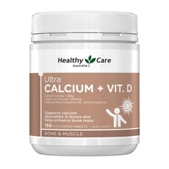 Viên uống bổ sung canxi Healthy Care Ultra Calcium Plus Vitamin D