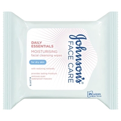 Khăn giấy tẩy trang dưỡng ẩm cho da khô Johnson's Face Care Moisturising Facial Cleansing Wipes For Dry Skin