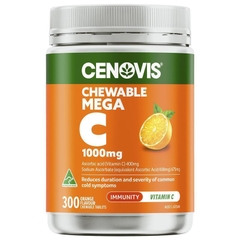 Viên nhai bổ sung Vitamin C Cenovis Chewable Mega C 1000mg Orange Flavour