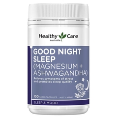 Viên uống hỗ trợ giấc ngủ Healthy Care Good Night Sleep with Magnesium + Ashwagandha