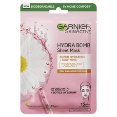 Mặt nạ giấy cấp ẩm Garnier Hydra Bomb Hyaluronic Acid + Sheet Mask