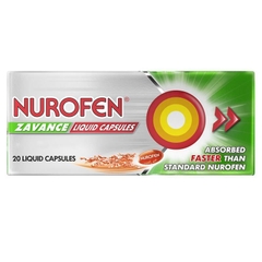 Viên uống giảm đau nhanh Nurofen Zavance Fast Pain Relief Liquid Capsules Ibuprofen 200mg