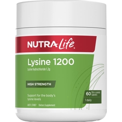 Viên uống bổ sung Lysine Nutra-Life Lysine 1200mg