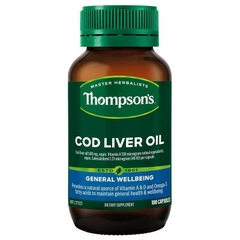 Viên uống dầu gan cá tuyết Thompson's Cod Liver Oil