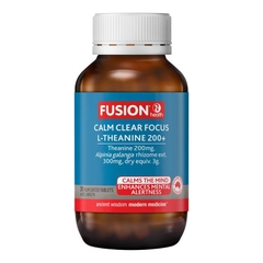 Viên uống hỗ trợ thư giãn và tăng cường tập trung Fusion Calm Clear Focus L-Theanine 200+