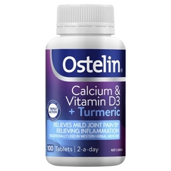Viên uống bổ sung Canxi và hỗ trợ xương khớp Ostelin Calcium & Vitamin D3 + Turmeric