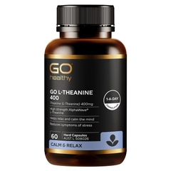 Viên uống hỗ trợ giảm stress, thư giãn tinh thần GO Healthy L-Theanine 400mg