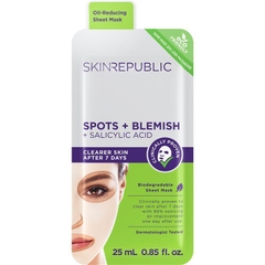 Mặt nạ hỗ trợ giảm mụn và vết thâm Skin Republic Spots and Blemish Face Mask