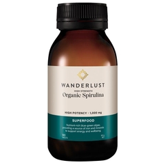 Viên uống tảo xoắn hữu cơ Wanderlust Organic High Strength Spirulina