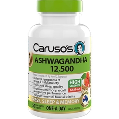 Viên uống hỗ trợ giảm stress Carusos Ashwagandha 12,500