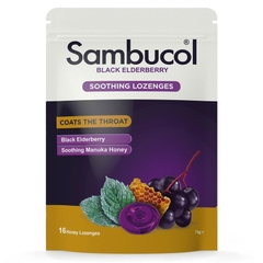 Viên ngậm dịu đau họng Sambucol Soothing Sore Throat Manuka Honey