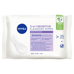 Khăn giấy tẩy trang cho da nhạy cảm Nivea 3in1 Sensitive Cleansing Wipes