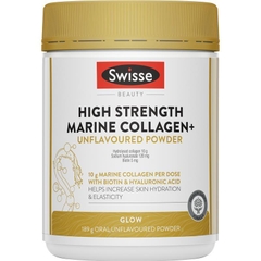 Bột uống bổ sung Collagen Swisse Beauty High Strength Marine Collagen+ Unflavoured