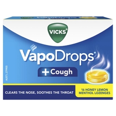 Viên ngậm giảm ho Vicks VapoDrops + Cough Menthol