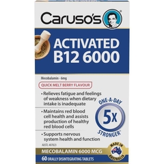 Viên uống bổ sung Vitamin B12 Carusos Activated B12 6000