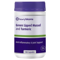 Viên uống hỗ trợ xương khớp Henry Blooms Green Lipped Mussel 500mg With Turmeric 1500mg